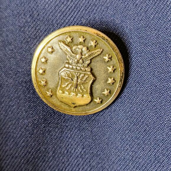 Vietnam US Air Force Overcoat 35 Long Blue 1549 Wool 13 oz Vintage Trench Coat - Picture 10 of 12